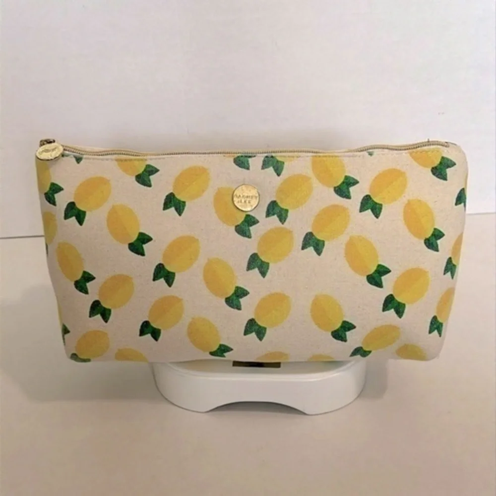 dabney lee cosmetic bag lemon themed GUC